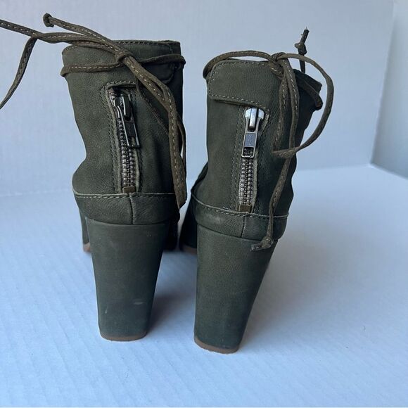 Seychelles Women’s Triple Threat Open Toe Booties in Olive ~ Size 8 & 1/2 - Picture 4 of 6